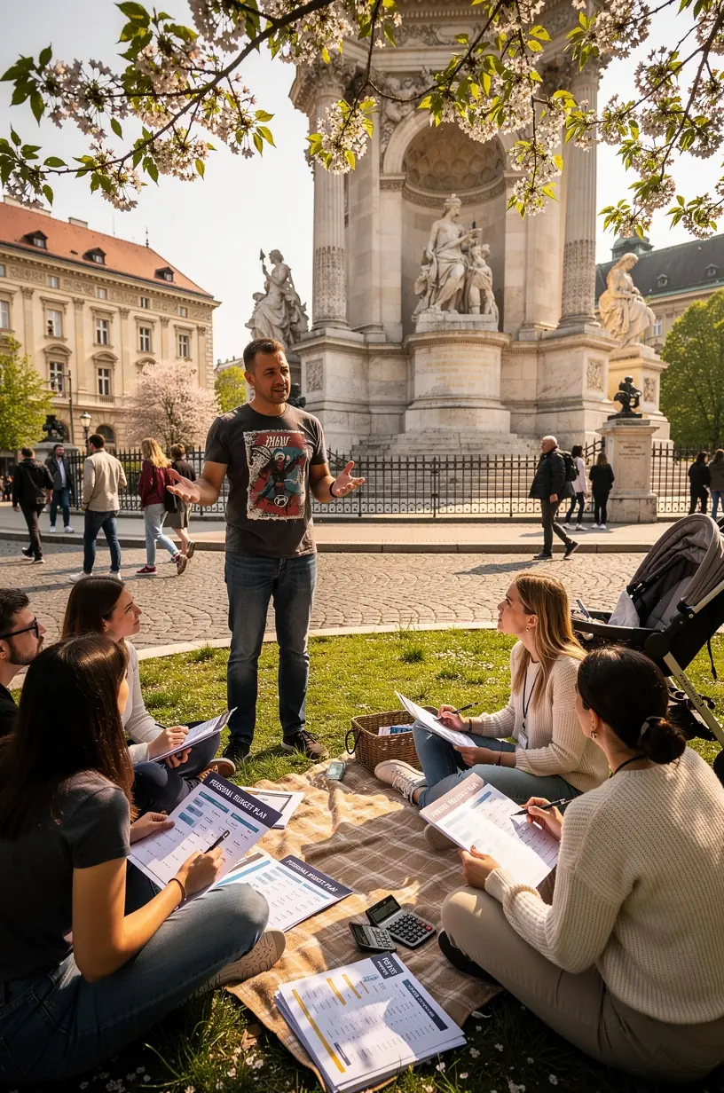 Kimutatásokkal és pénzügyi tervezőkkel teli nyomtatott dokumentumok egy tiszta íróasztalon.